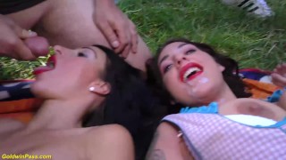 Wild Outdoor Bukkake Fuck Orgy